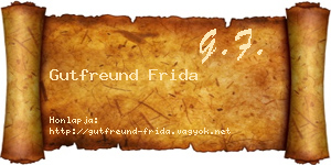 Gutfreund Frida névjegykártya